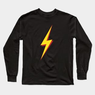 Lightning Bolt - Halftone Design Long Sleeve T-Shirt